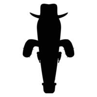 Action Posed Characters with Stylish Green Cactus Faces silhouette vector