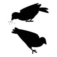 Dove of Peace Silhouette in Flight vector