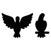 Dove of Peace Silhouette in Flight vector