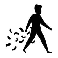 Millionaire Silhouette with white Background vector