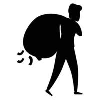 Millionaire Silhouette with white Background vector