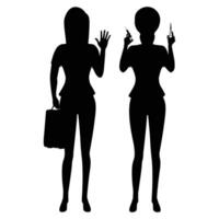 Professional Doctors Silhouettes in Medical Uniforms vector