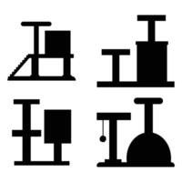 Cat Game Complex Silhouette with Multiple Levels vector
