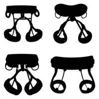 Climbing Harness Silhouette on a White Background vector
