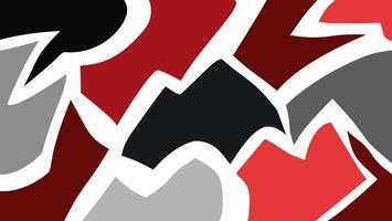 A red, black and white abstract pattern vector