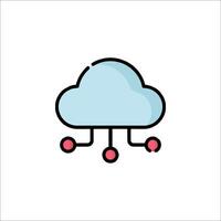 Cloud computing icon illustration vector