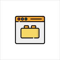 A computer screen with a battery icon vector