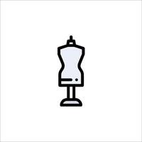 A mannequin on a stand with a white background vector