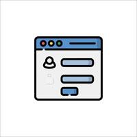 A web page with a person on it vector