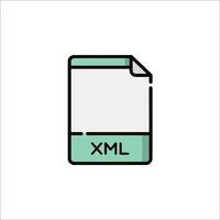 Xml file icon vector
