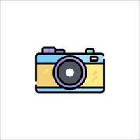A camera icon on a white background vector