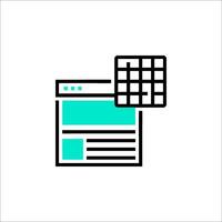 A web page with a grid of squares vector