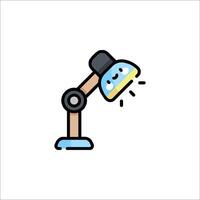 A lamp with a light bulb on it vector
