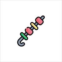 A colorful skewer icon on a white background vector