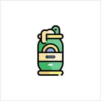 A green can with a lid on it vector