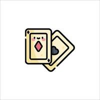 A playing card icon with a heart on it vector