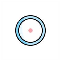 A circular object with a red dot on it vector