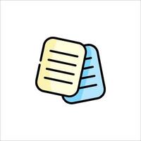 A pair of paper documents icon vector