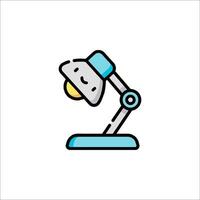 A lamp with a light bulb on it vector