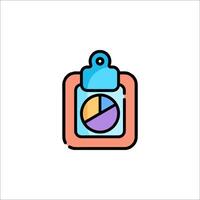 A colorful food container with a pie chart on it vector