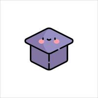 A purple box with a smiley face on it vector
