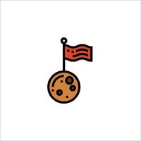 A cookie with a flag on top of it vector