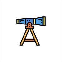 A telescope icon on a tripod vector
