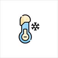 A thermometer with snowflakes on it vector
