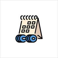 A calendar icon with a calendar on it vector