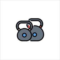 Two kettlebells on a white background vector