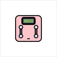 A pink box with a clock on it vector