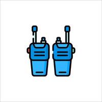 Two walkie talkies on a white background vector