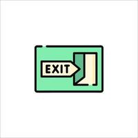 Exit sign icon illustration vector