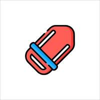 A red and blue pacifier icon on a white background vector