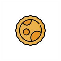A pie icon on a white background vector