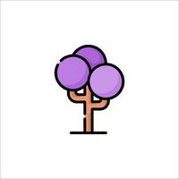 A purple tree icon on a white background vector