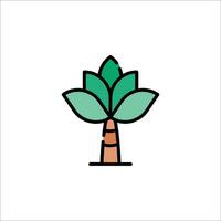 A green tree icon on a white background vector