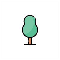 A green tree icon on a white background vector