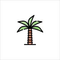 A palm tree icon on a white background vector