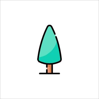 A small tree icon on a white background vector