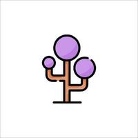 A purple tree with two balls on it vector