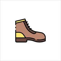 A brown boot icon on a white background vector