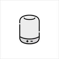 A black and white icon of a speaker vector