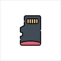 A memory card icon on a white background vector