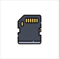 A memory card icon on a white background vector