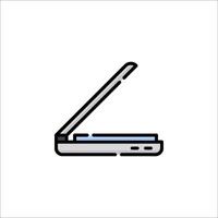 A laptop computer icon on a white background vector