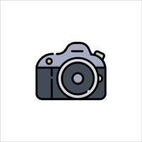 A camera icon on a white background vector