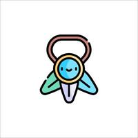 A cute little baby pacifier with a smile on it vector