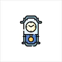 A clock icon on a white background vector