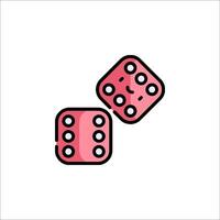 Two dice icons on a white background vector